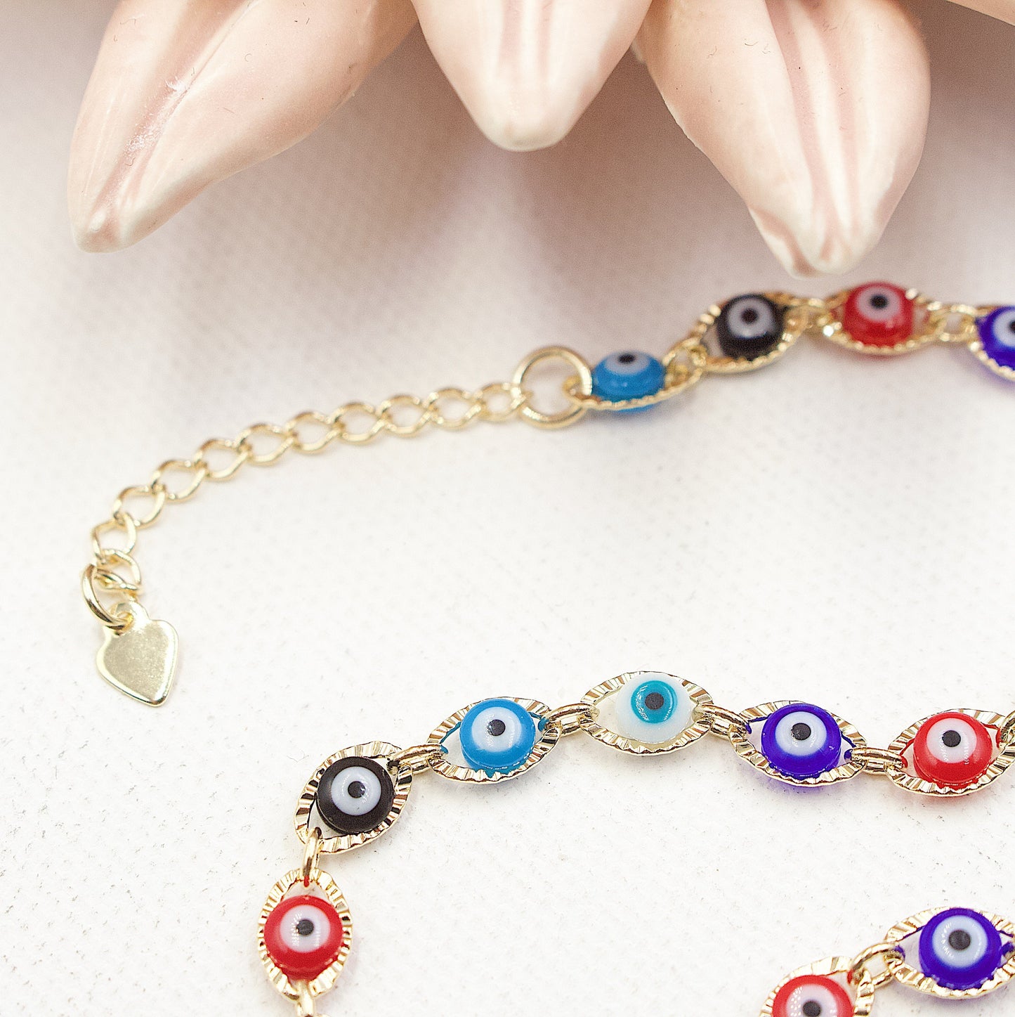 Colored Greek Eyes Anklet