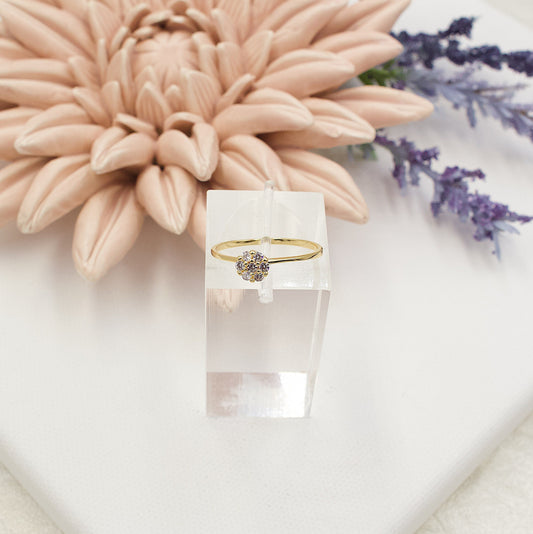 Flower-Shaped Solitaire Ring