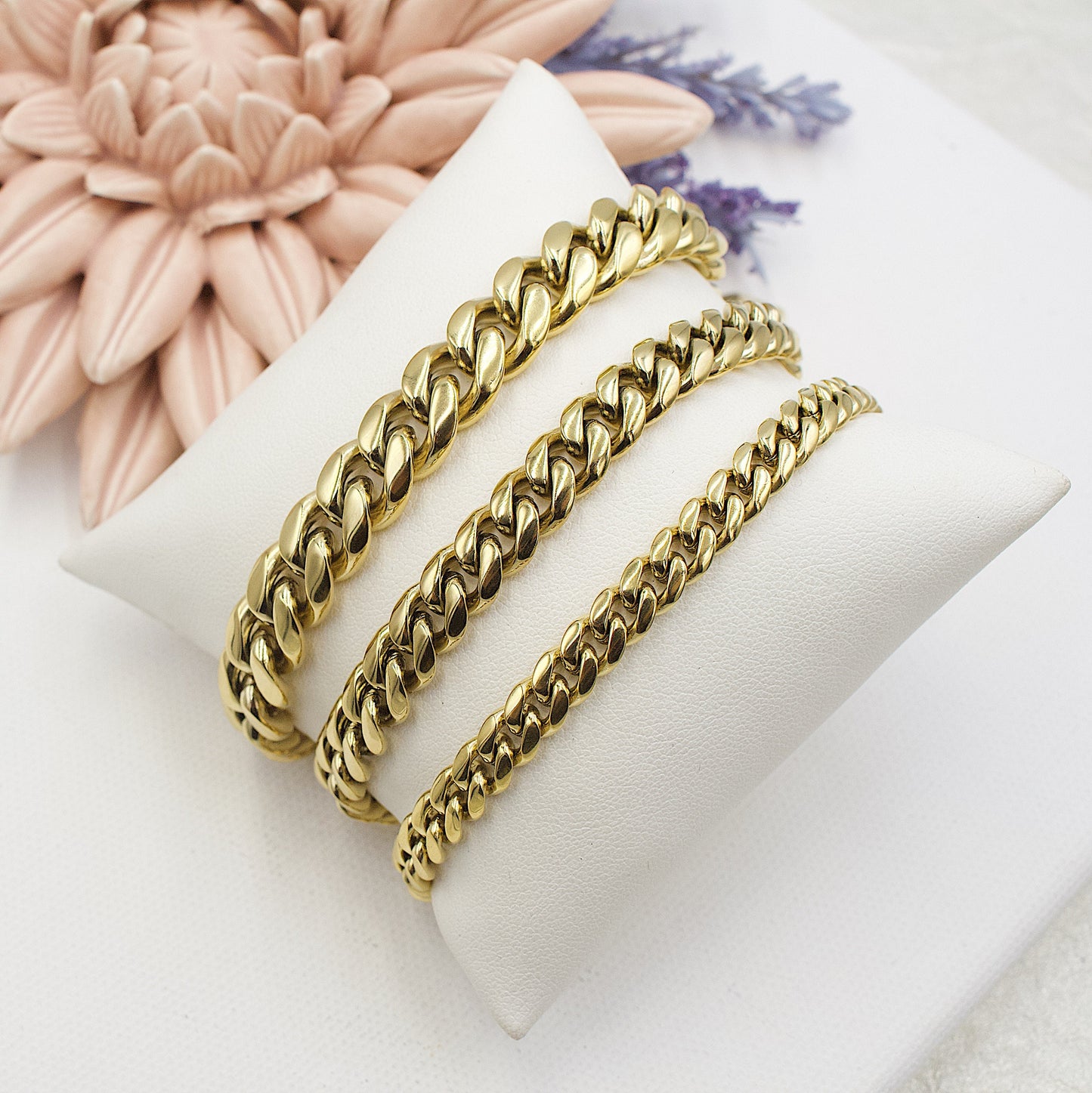 Cuban Link With Diamond Clasp Bracelet