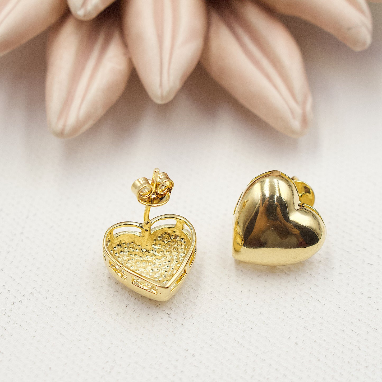 Gold Layered Box Chain Heart Set