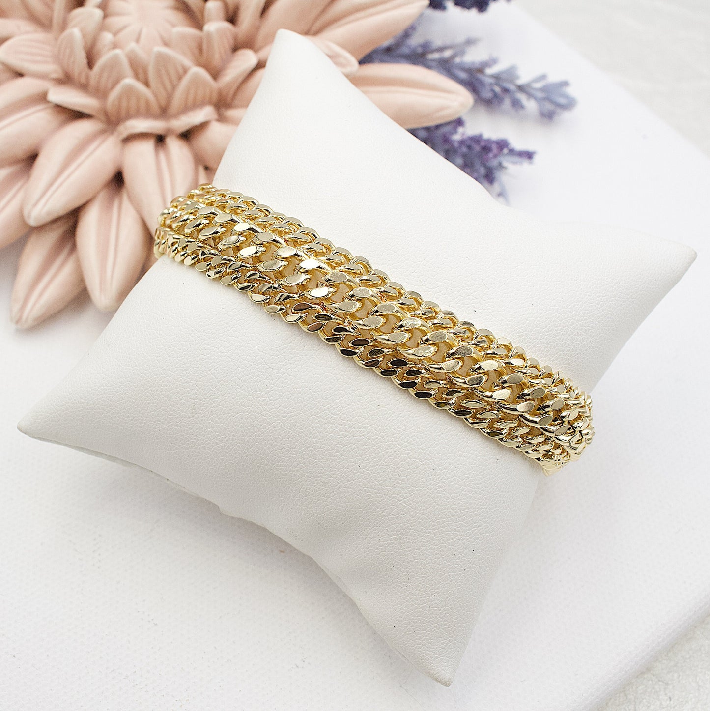 Triple Golden Chain Bracelet