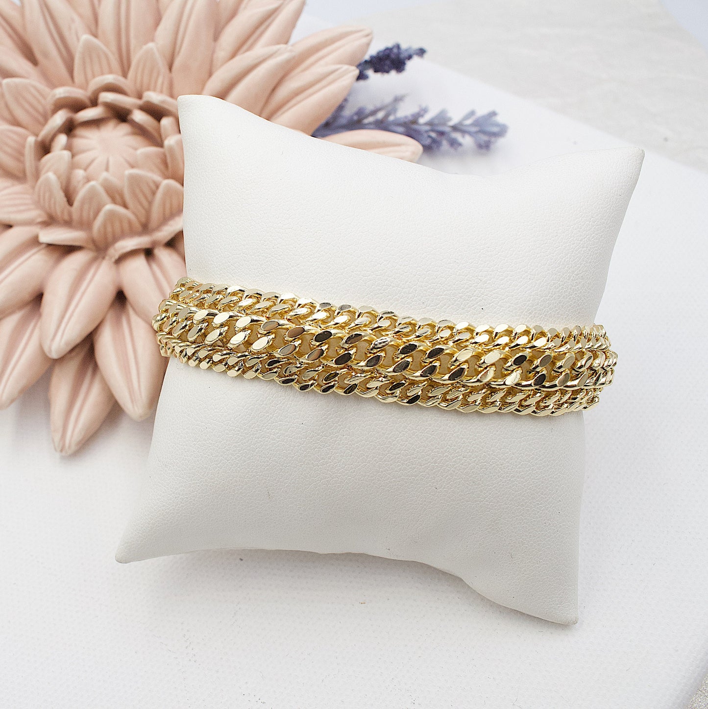 Triple Golden Chain Bracelet