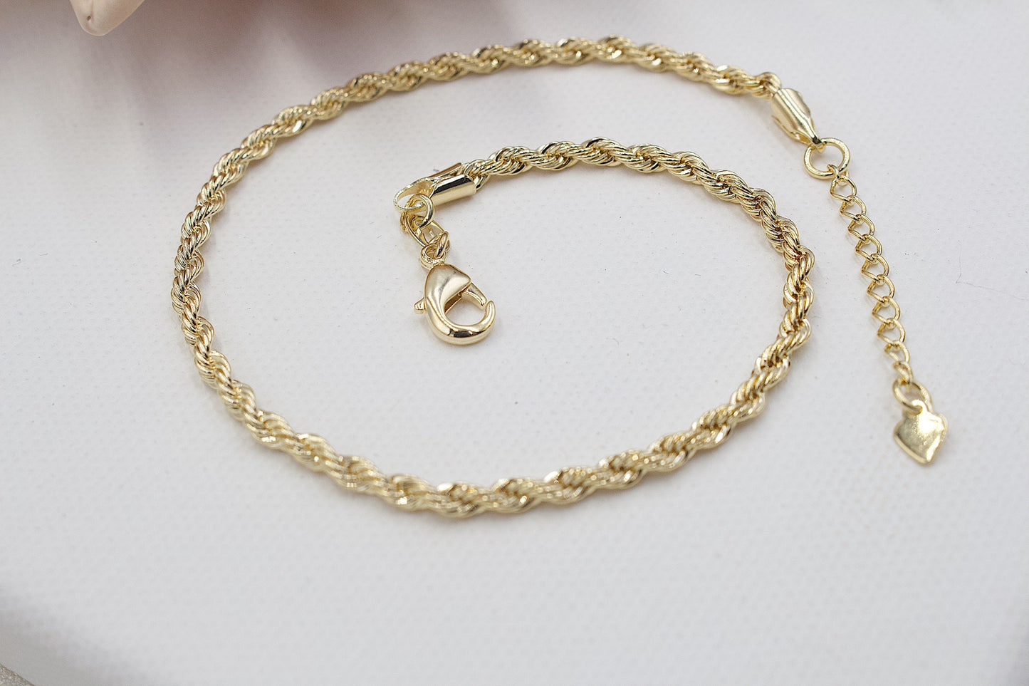 Golden Twisted Rope Anklet 3mm