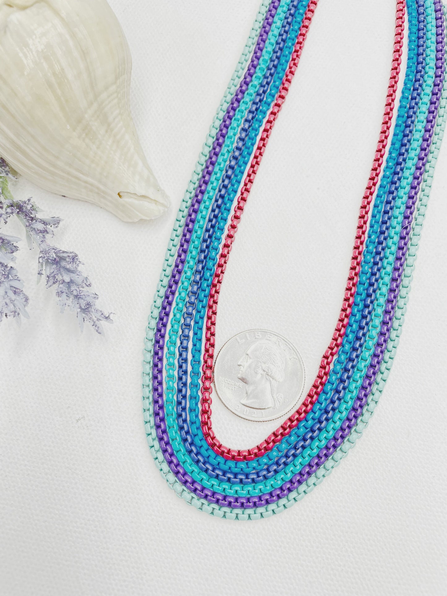Colorful Enamel Beach Necklace