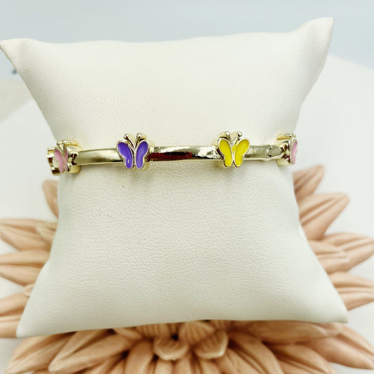 Enamel Colorful Butterfly Design Bangle