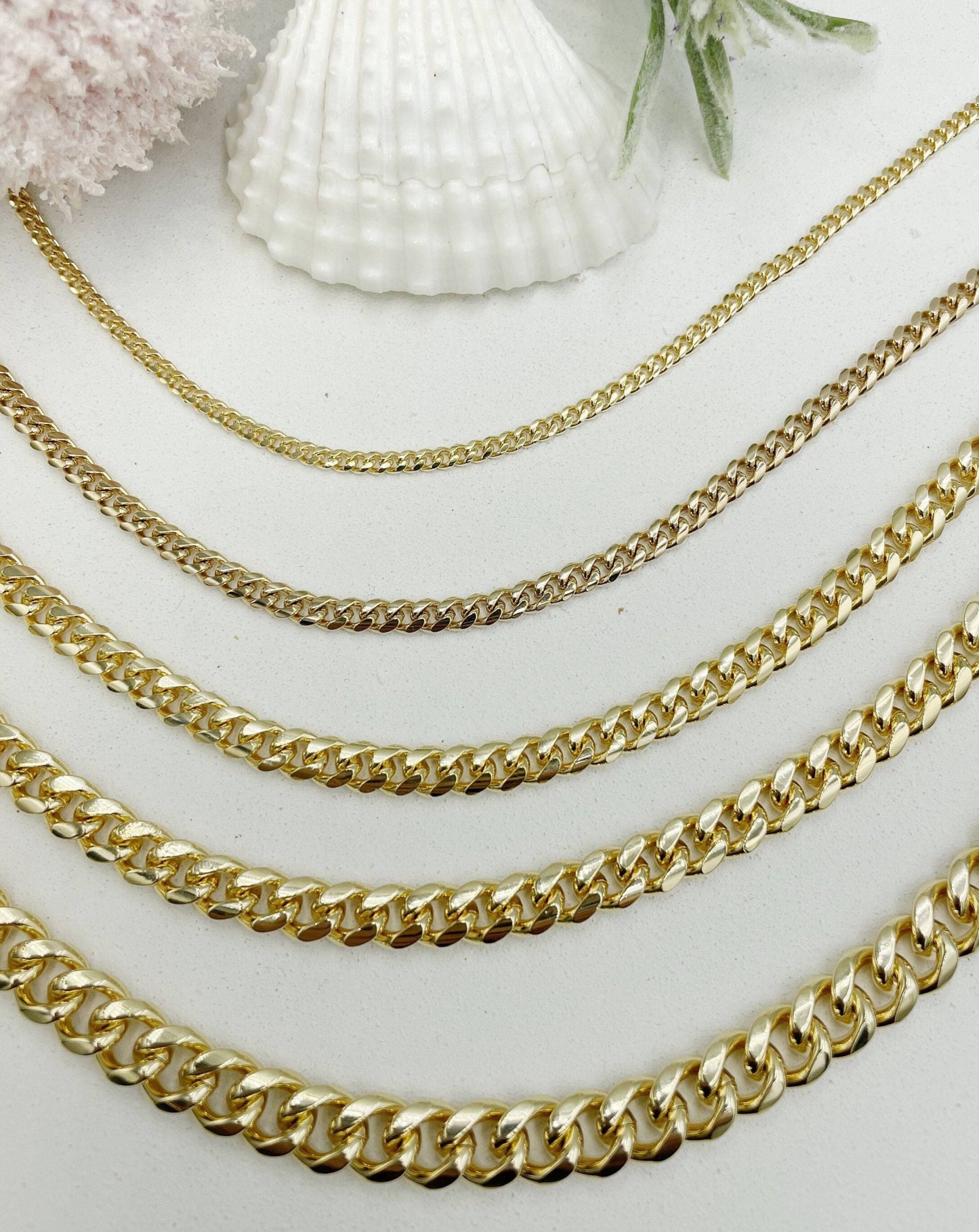 Cuban Link Chain Necklace 3mm, 4mm, 6mm,7mm, 9mm