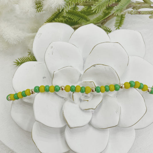 Green & Yellow Beads Orula Bracelet