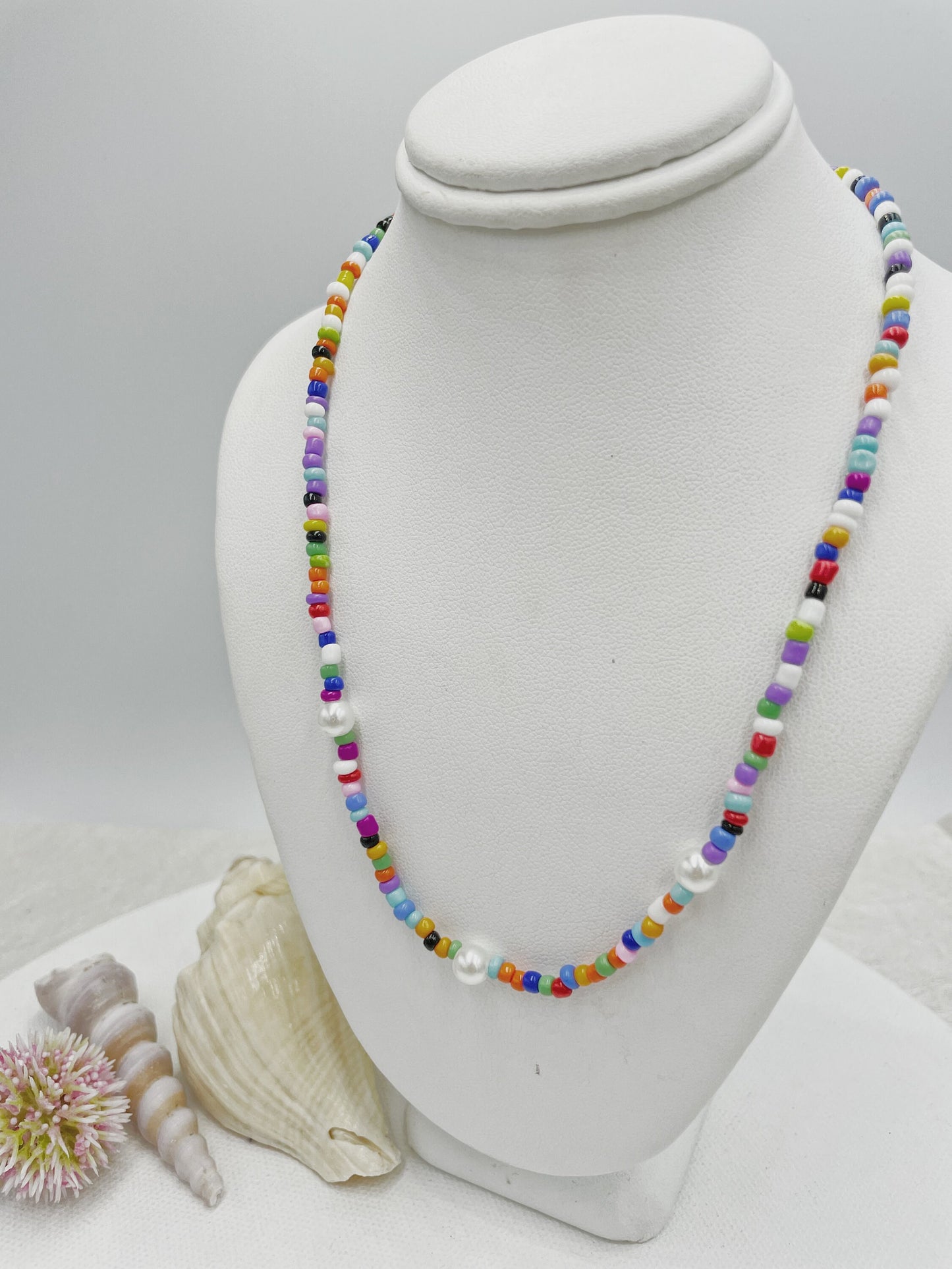 Rainbow Missangas Beach Necklace