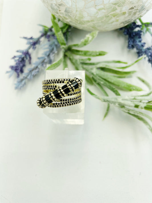 Black Design Zirconia Ring
