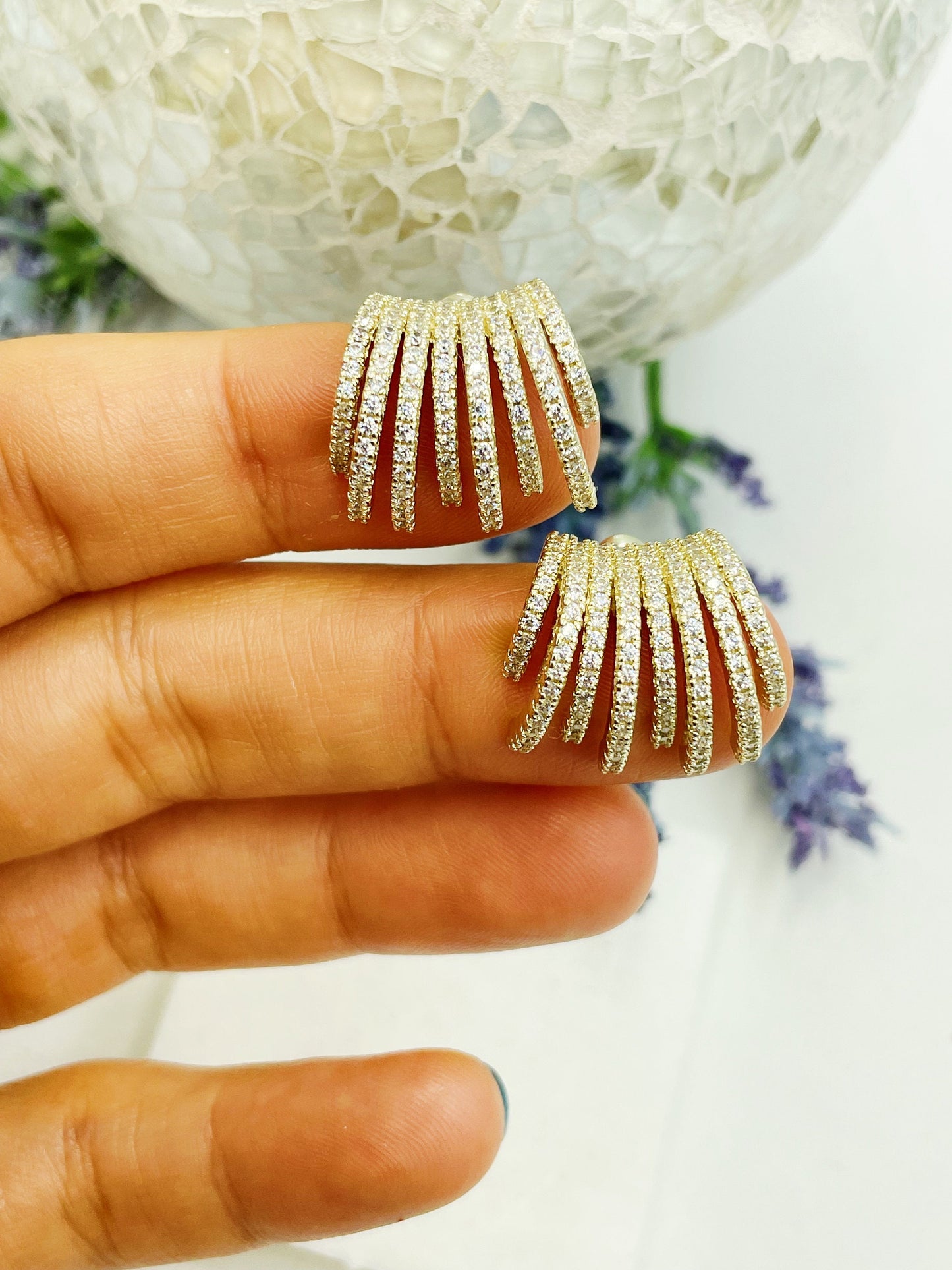 Lovely Zirconia Cascade Earring