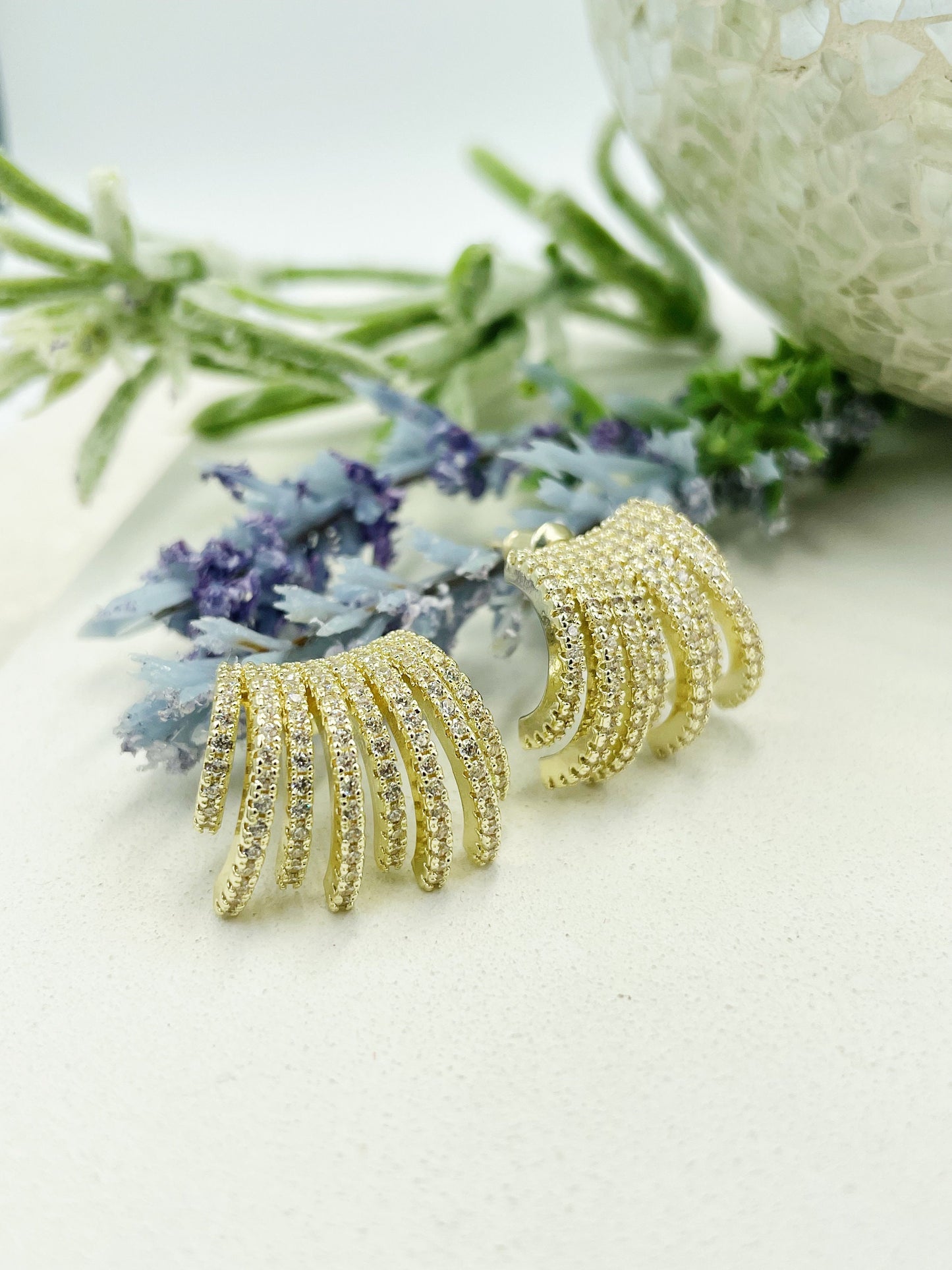 Lovely Zirconia Cascade Earring