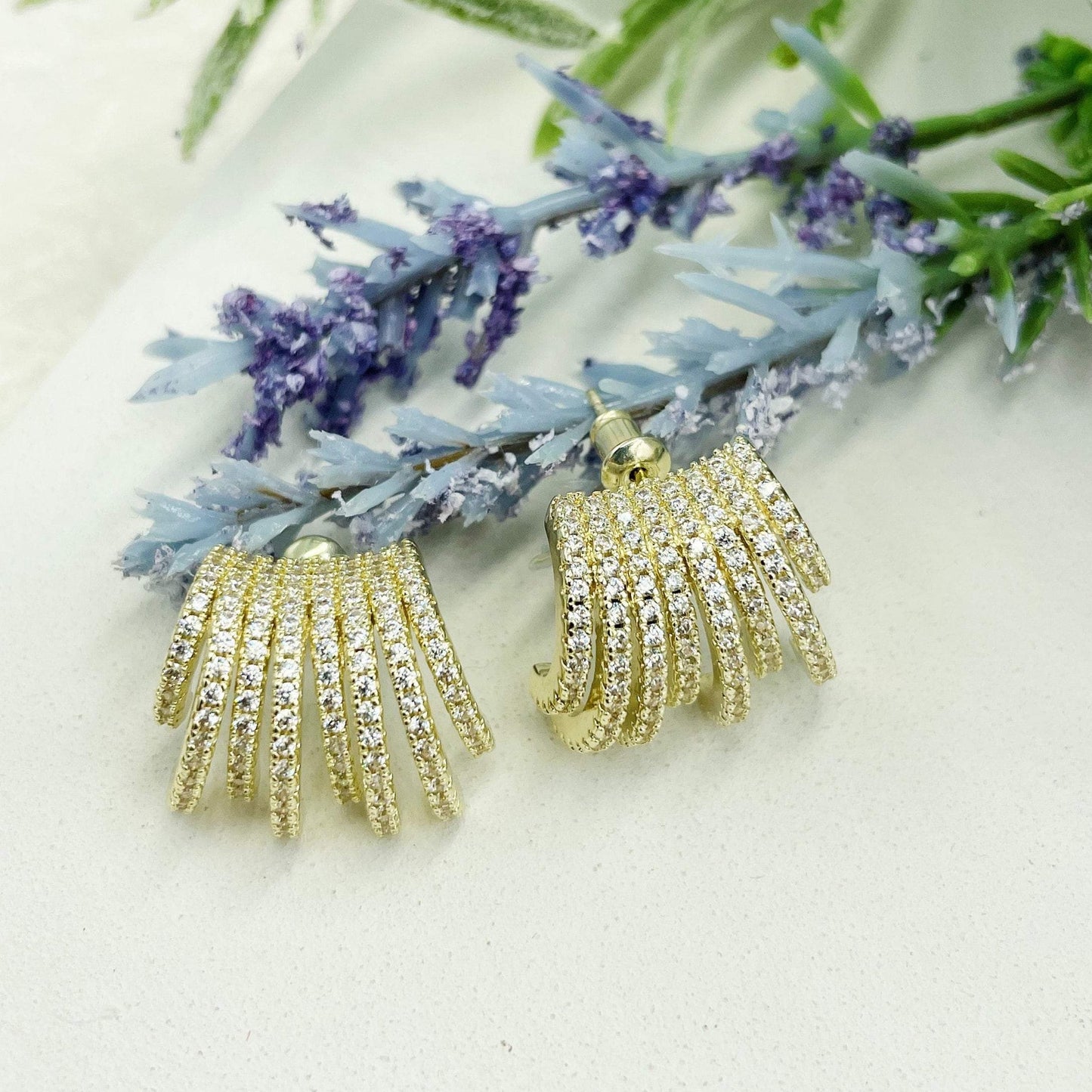 Lovely Zirconia Cascade Earring