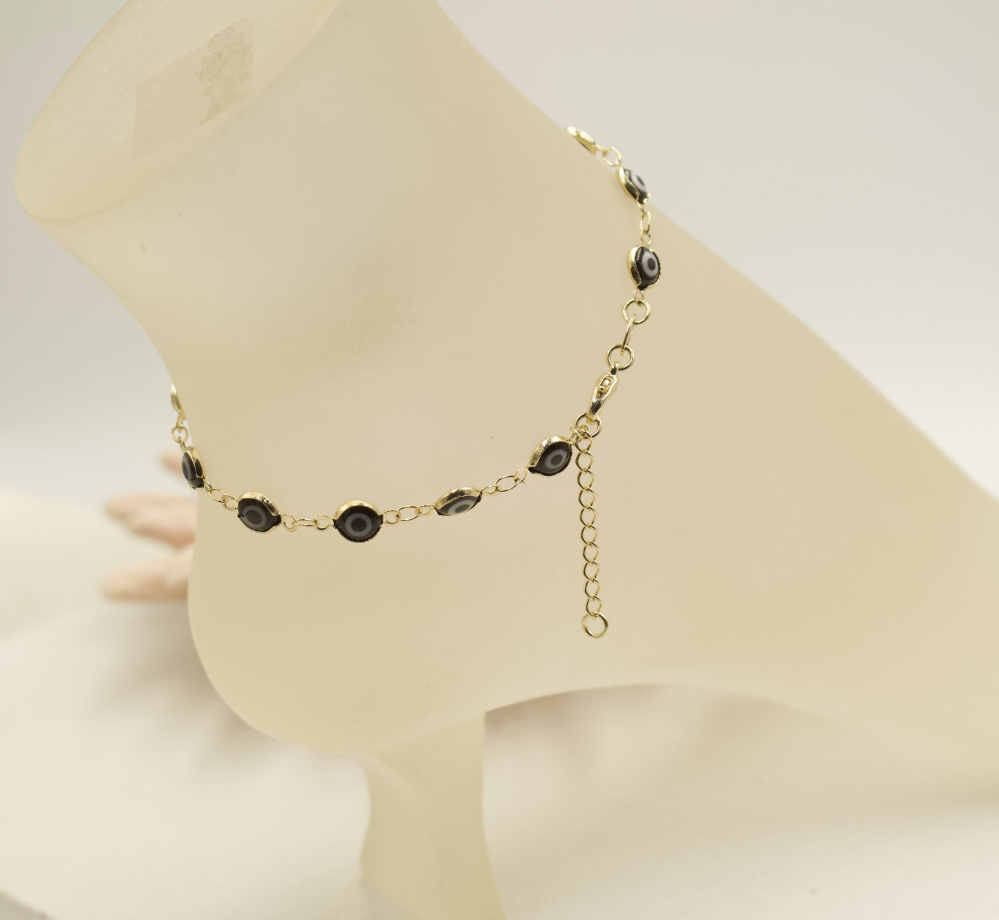 Black Evil Eye Anklet