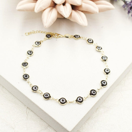 Black Evil Eye Anklet