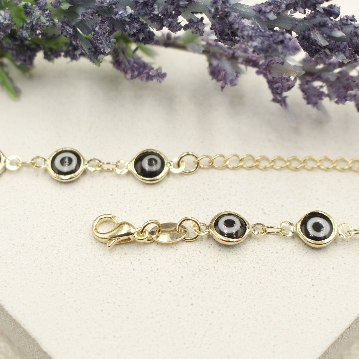 Black Evil Eye Anklet