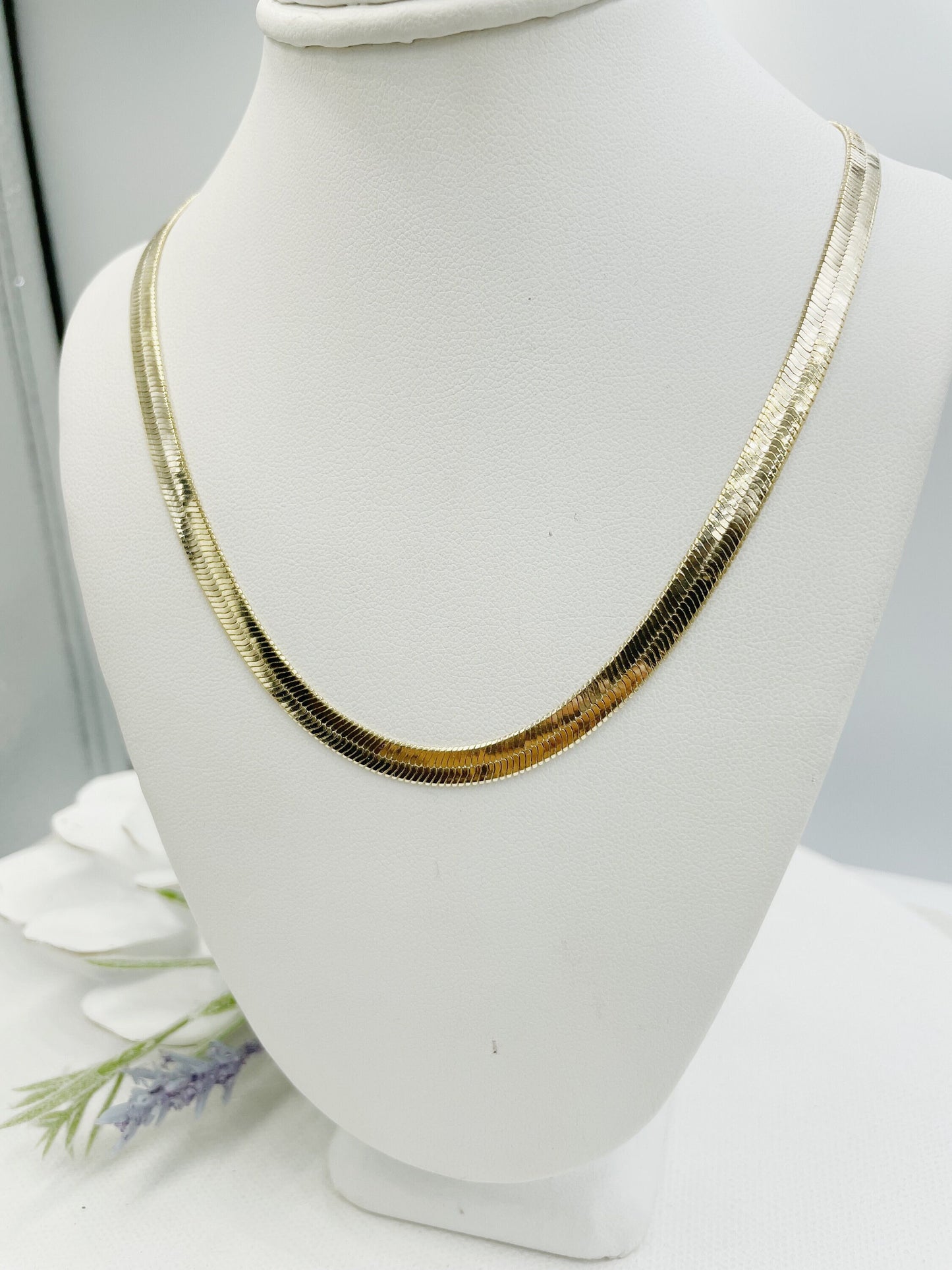 Flat Snake Chain Necklace 5mm