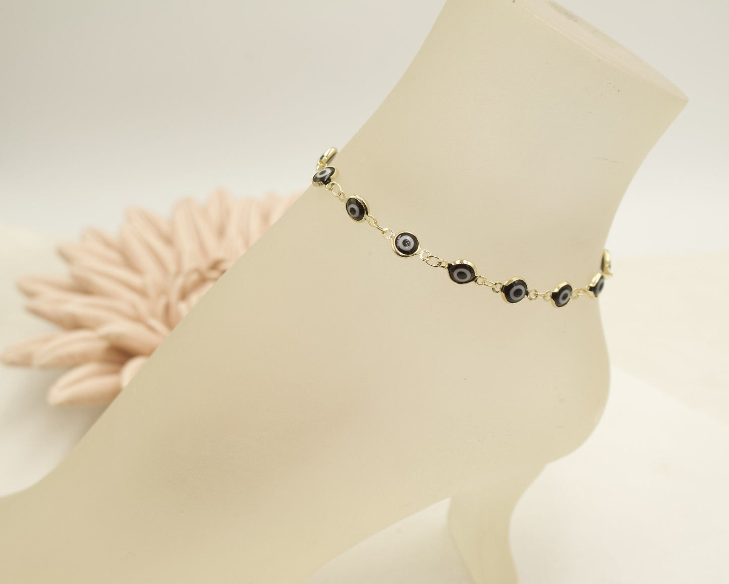 Black Evil Eye Anklet